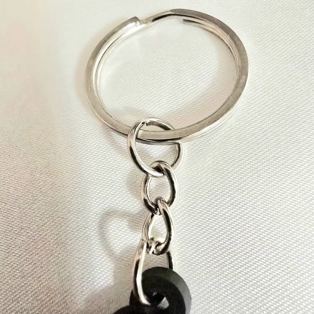 Football Player & Helmet Keychain Duo - Red, White, Tan